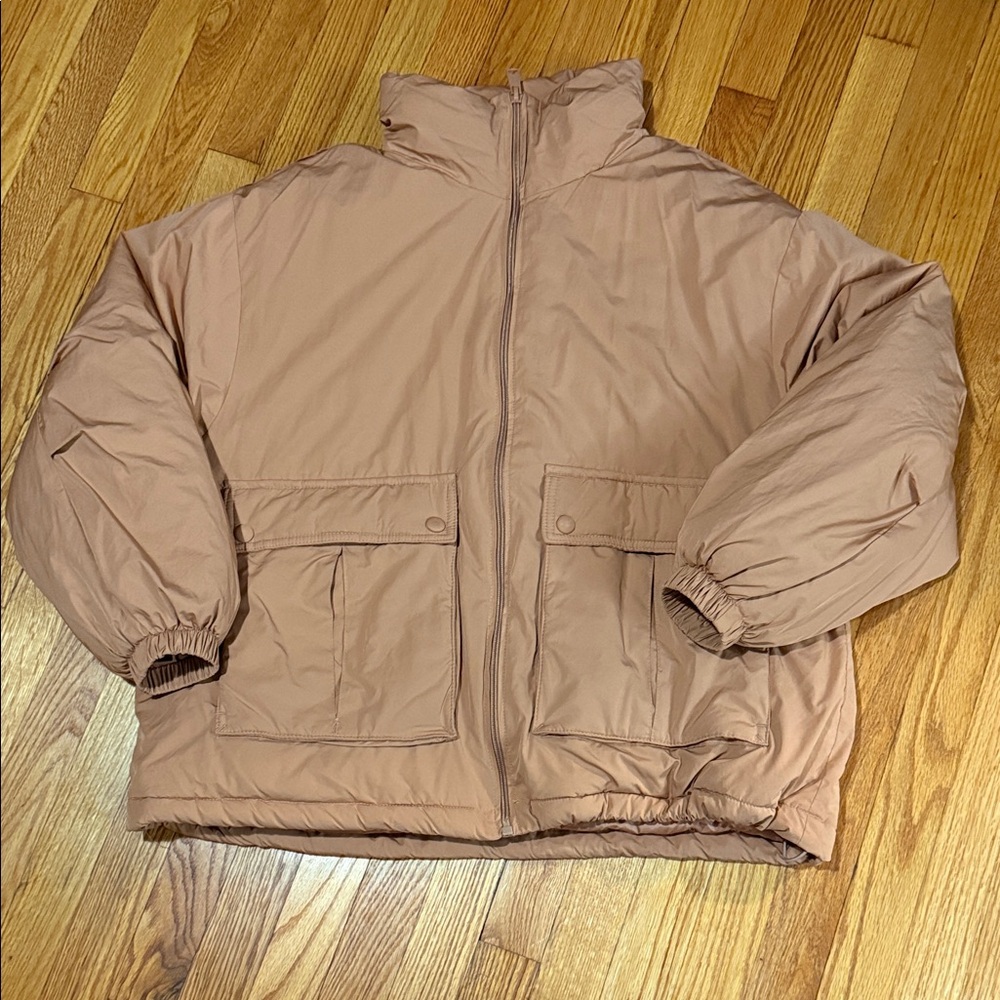 We the free free people lighter weight padded oversized bomber style jacket sz m